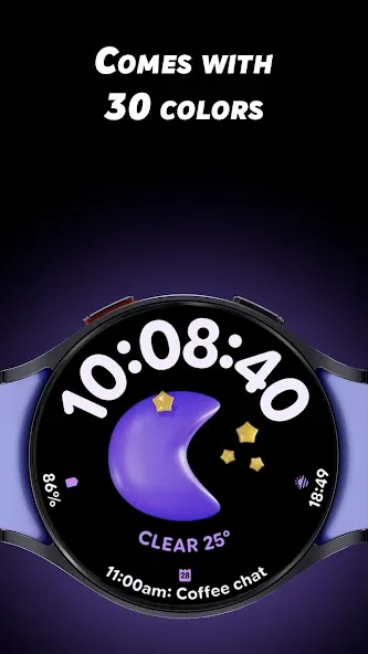 Curvy Weather - Watch face screenshot 3