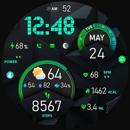 PER15 Sport Digital Watch Face screenshot 48