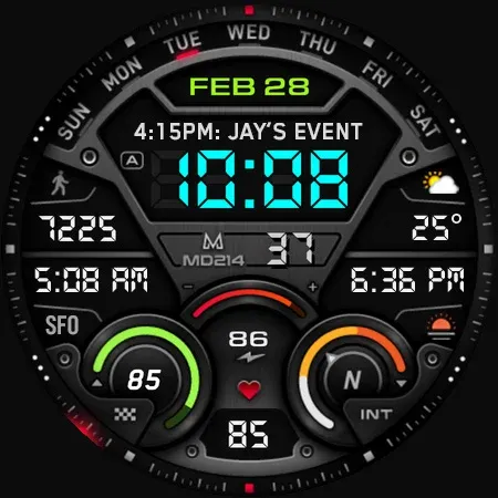 MD214 Digital Watch Face screenshot 37
