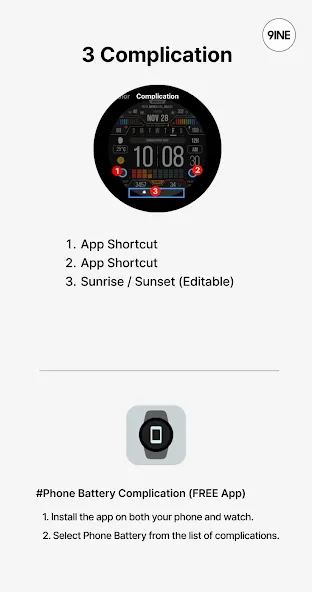 NW123: Digital watch face screenshot 4