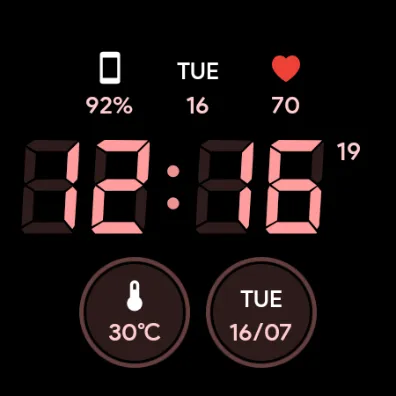JHW Digital Bits 4: Watch face screenshot 12