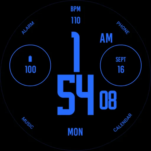 Blue Nation Watch Face screenshot 5