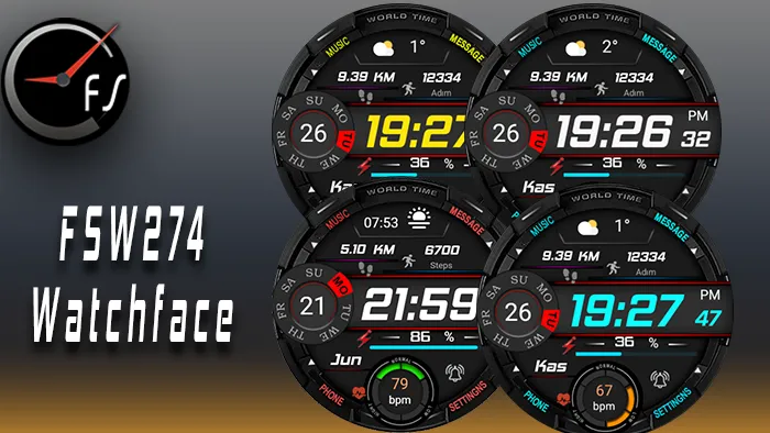 FSW274 Digital Watchface screenshot 6