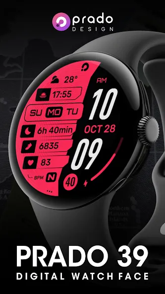PRADO 39 Digital Watch Face screenshot 2