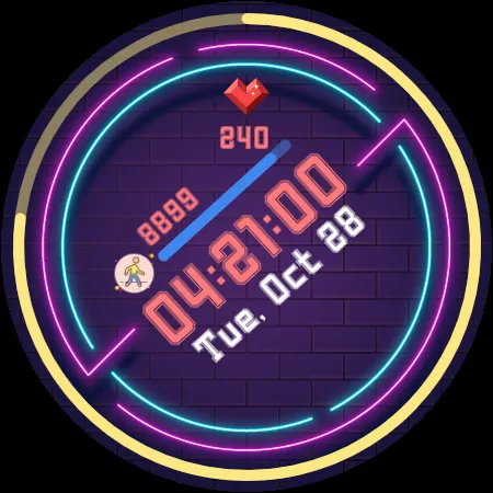 Neon Wall 1 Digital Watch Face screenshot 21