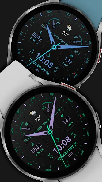 WFP 311 Modern watch face screenshot 2