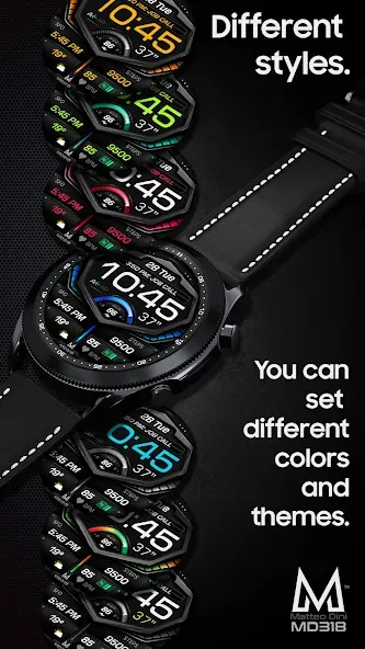 MD318 3D Digital Watch Face screenshot 5