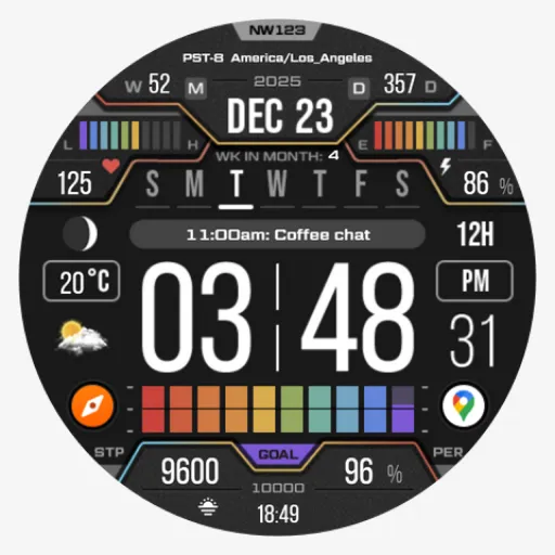NW123: Digital watch face screenshot 6