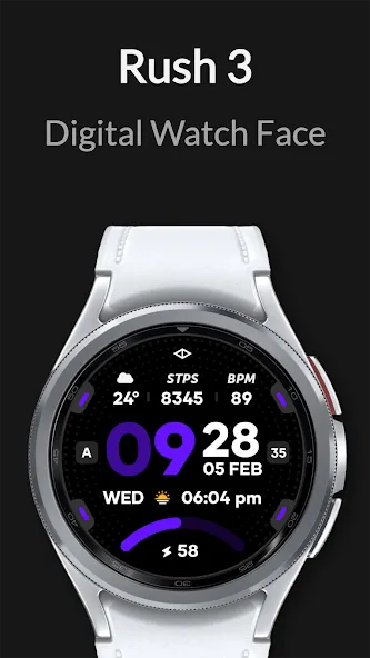 Rush 3: Digital Watch Face screenshot 6