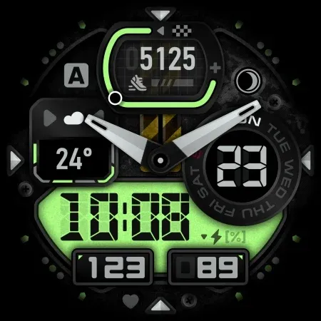 SH019 Watch Face, WearOS watch screenshot 11