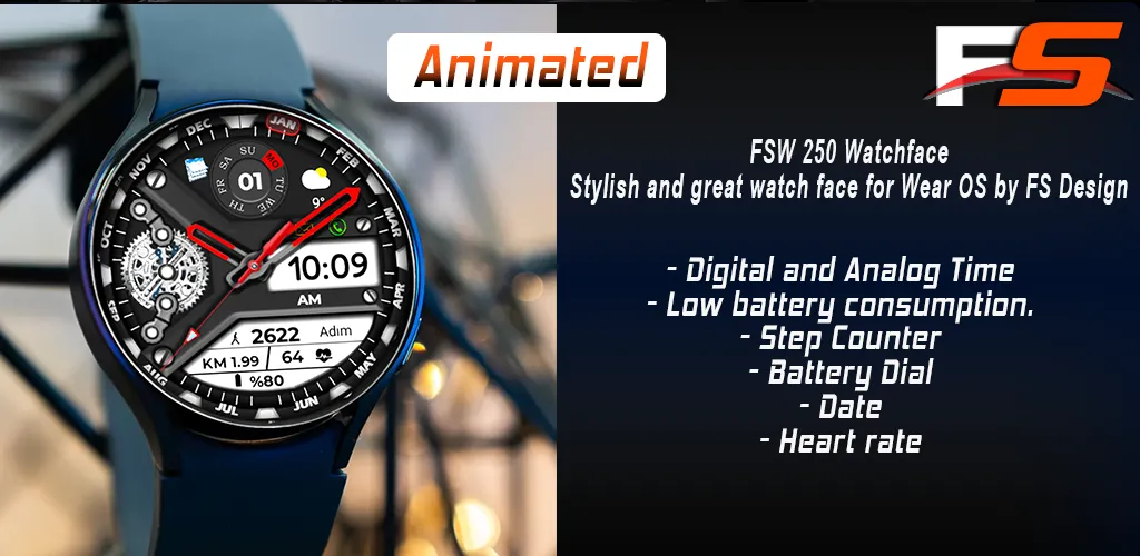 Animated FS W250 Watchface screenshot 1