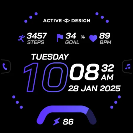 Rush: Digital Watch Face screenshot 29