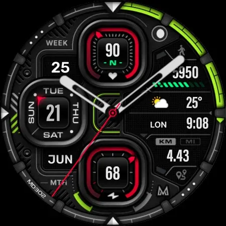 MD302 Analog watch face screenshot 29