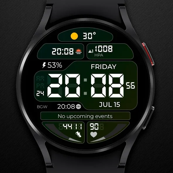 Chester Digilight watch face screenshot 6