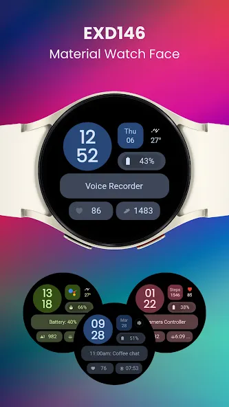EXD146: Material Watch Face screenshot 5