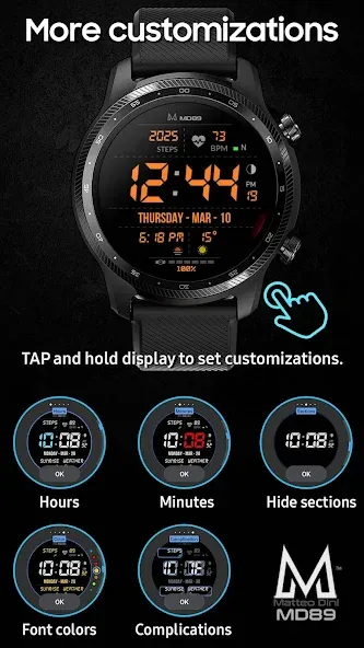 MD89 Minimal Digital watchface screenshot 4