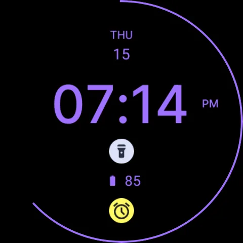 Black Fitness Watch Face screenshot 8
