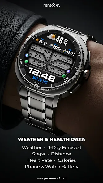 PER46 Digital Watch Face screenshot 3