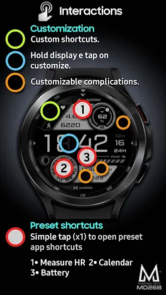 MD268 Digital watch face screenshot 7