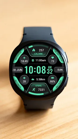 Ink Green Arc Data ZKin Watch screenshot 2