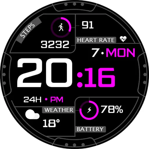 Digital Wuxysyp Watch face screenshot 20