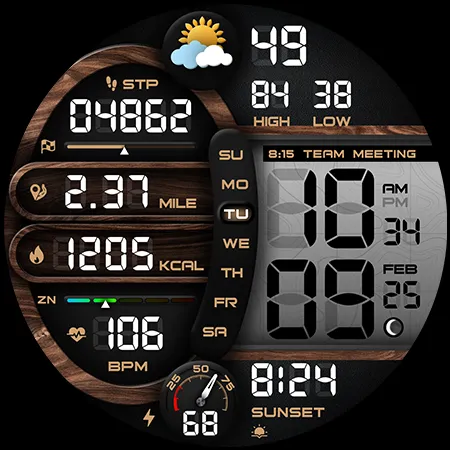 PER20 Digital Watch Face Meru screenshot 44