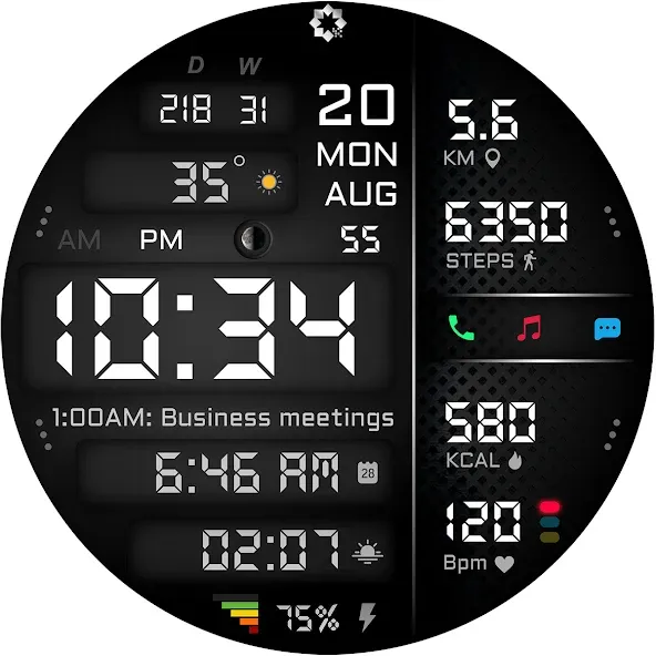 A445 Digital Health Face screenshot 25