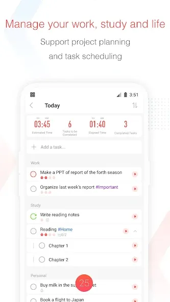 Focus To-Do: Pomodoro & Tasks screenshot 3