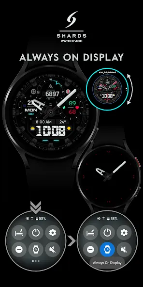 SH104 Watch Face, WearOS watch screenshot 8