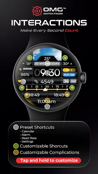 Weather Watch Face - OMG 368 screenshot 3