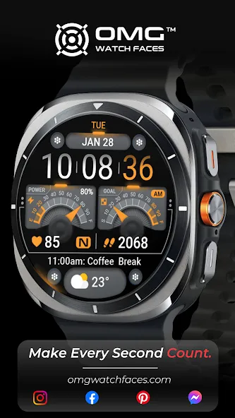 OMG 341 Digital Watch Face screenshot 5