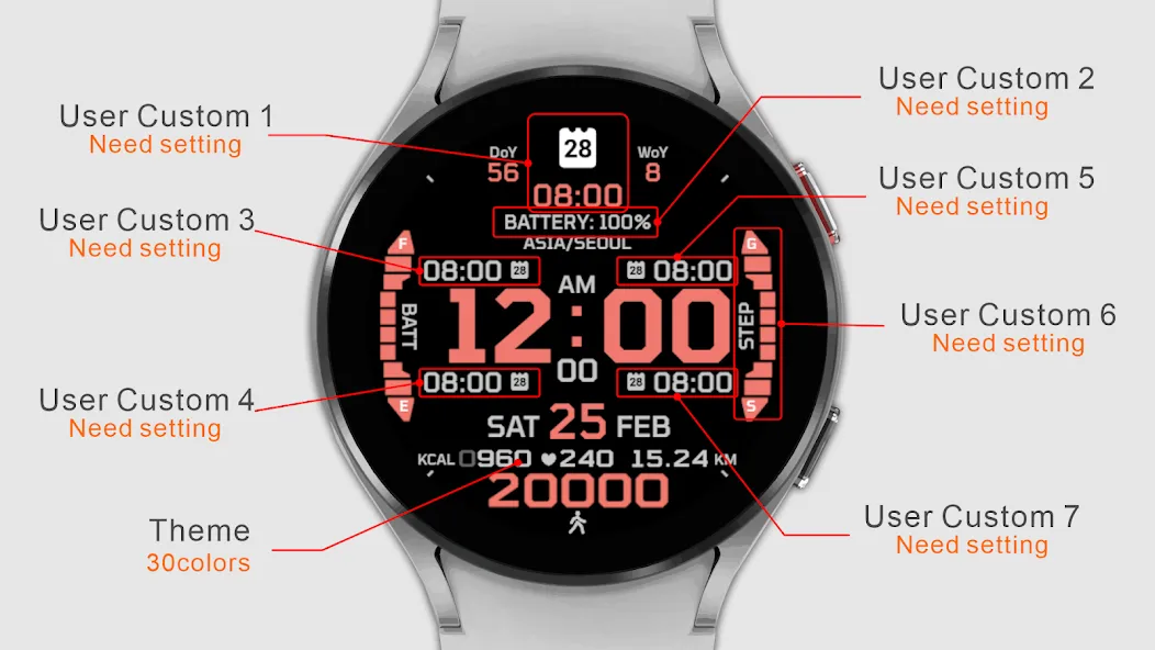 IWF AllNew DIGI II watch face screenshot 2
