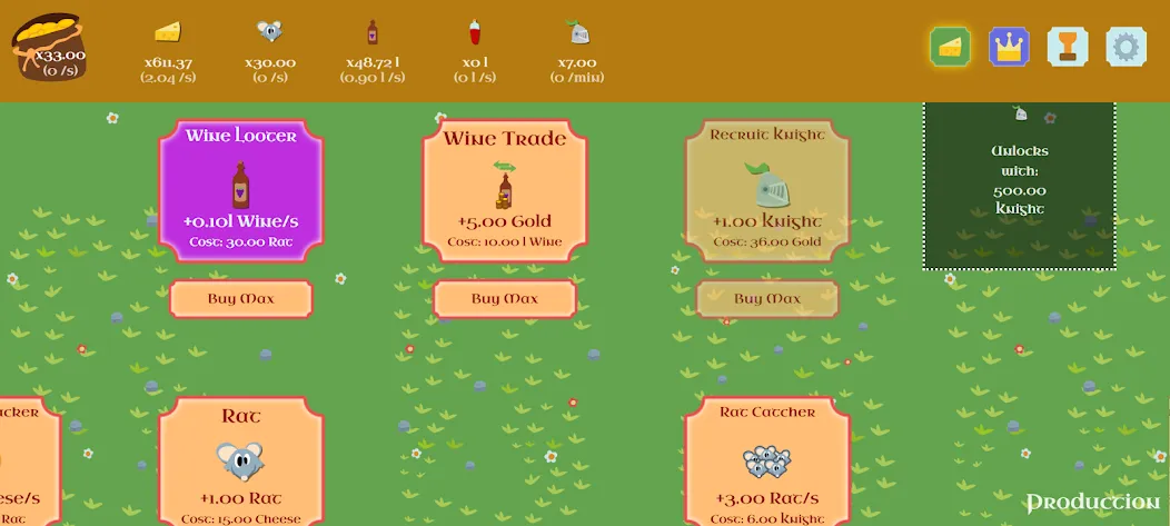 Knights of Cheese Idle screenshot 1