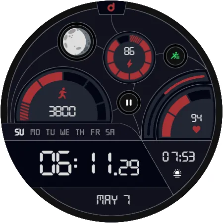 DS D006 - Digital watch face screenshot 8