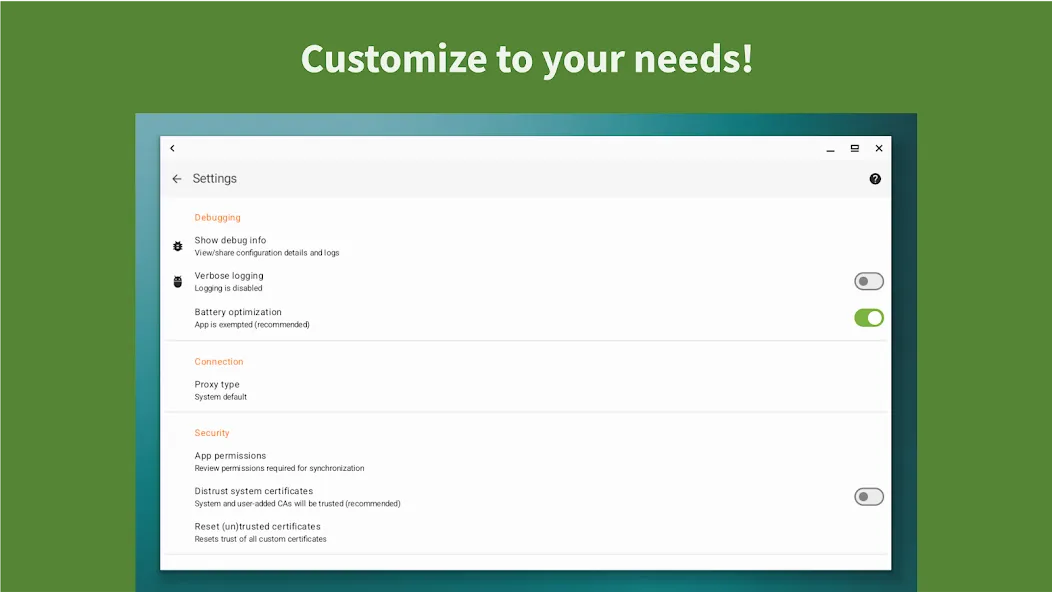 DAVx⁵ – CalDAV CardDAV WebDAV screenshot 9