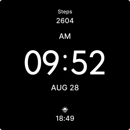 Dark Black Watch Face screenshot 5