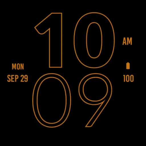 Orange Purple Large Watch Face screenshot 7