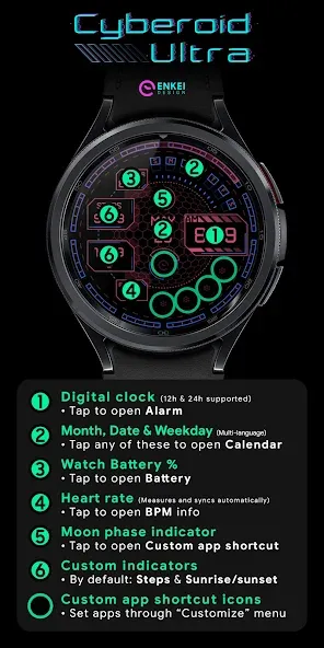Cyberoid Ultra - watch face screenshot 5