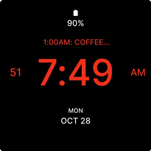 Solid Black Watch Face screenshot 5