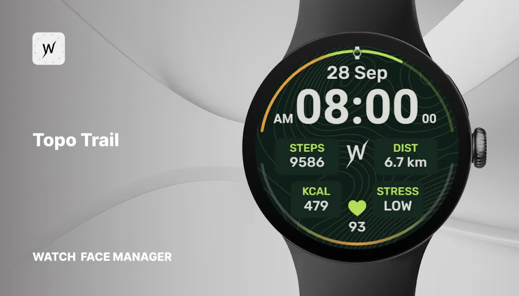 Topo Trail Watch Face screenshot 1