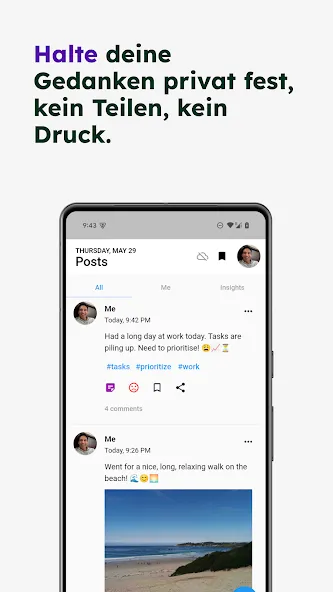 KI-Tagebuch Notizbuch Reflectr screenshot 2