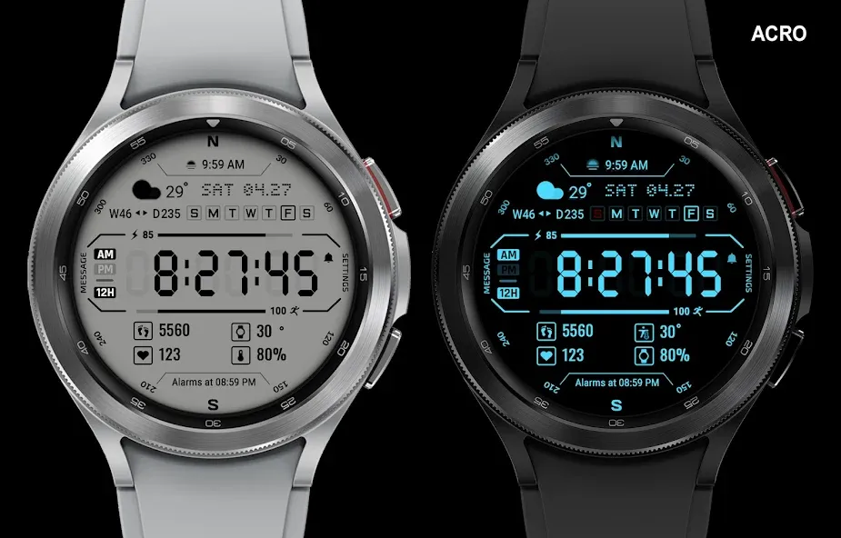ACRO Perfect BW Watchface screenshot 7