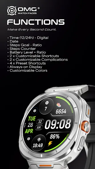 OMG 449 - Digital Watch Face screenshot 2