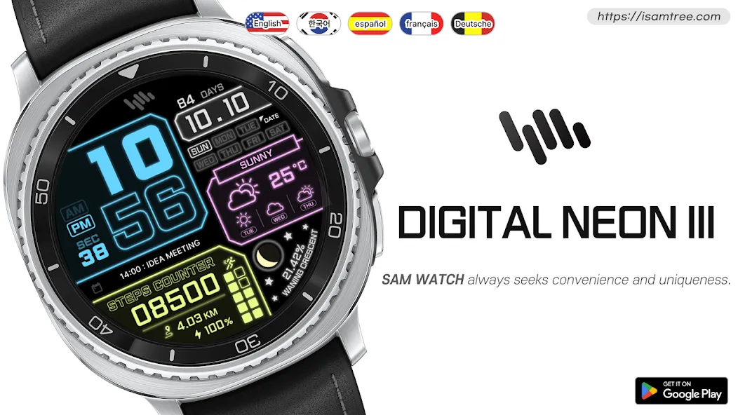 SamWatch Digital Neon 3 screenshot 1