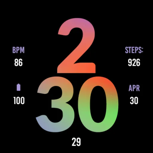 Big Aurora Glow Watch Face screenshot 6