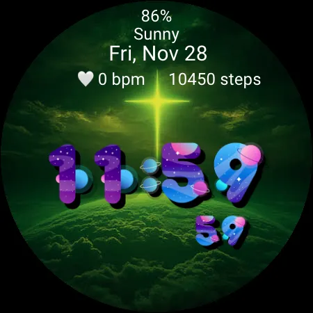 Calm Cross Universe Watch Face screenshot 29