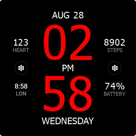 Key WF33 Digital Watch Face screenshot 27