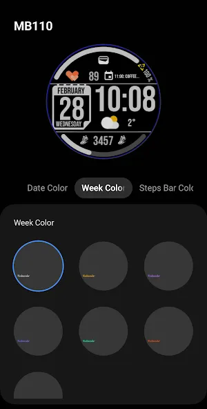 Digital Watch Face MB110 screenshot 20