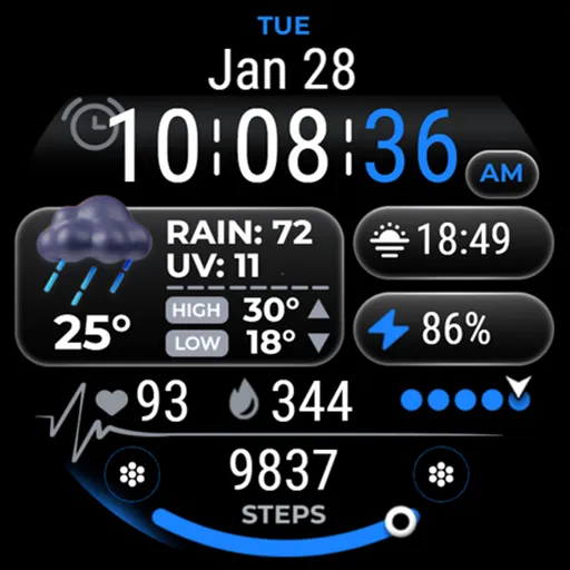 OMG 160 Weather Watch Face screenshot 25