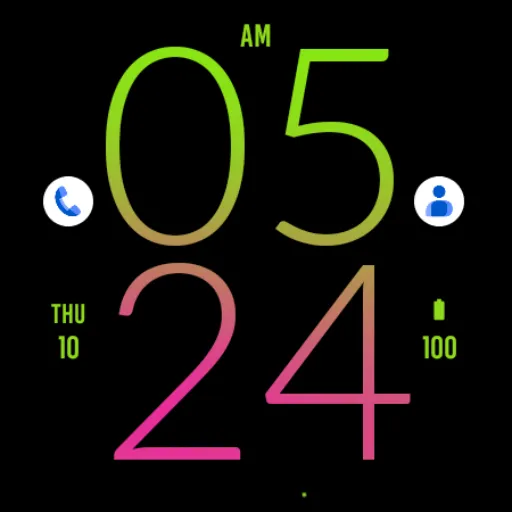 Green Pink Light Watch Face screenshot 5